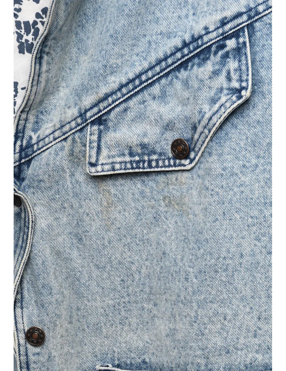 1990s Acid Wash Denim Jacket - L