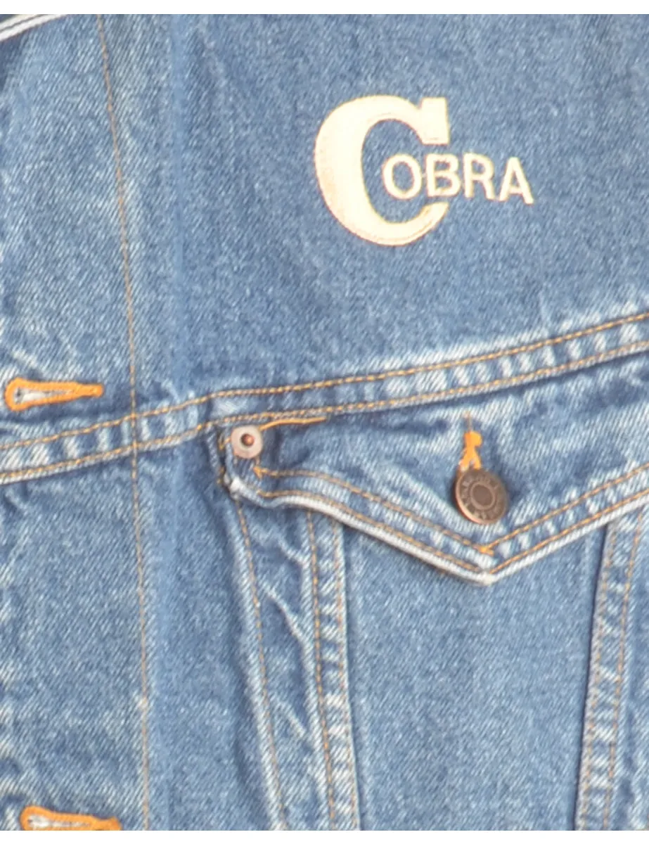 1990s Button Front Denim Jacket - L
