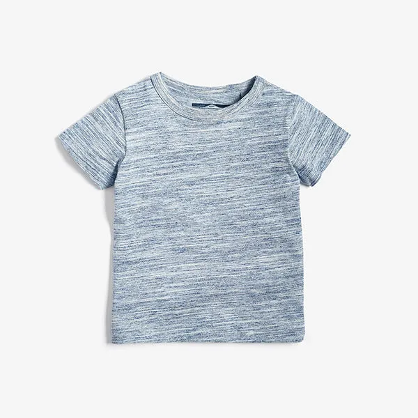 5 Pack Blue Textured T-Shirts (3mths-5yrs)