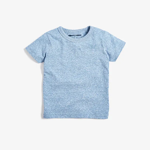5 Pack Blue Textured T-Shirts (3mths-5yrs)