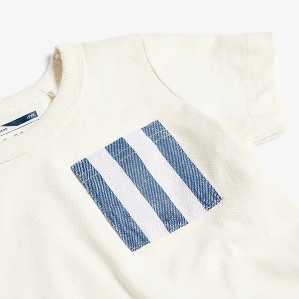5 Pack Blue Textured T-Shirts (3mths-5yrs)