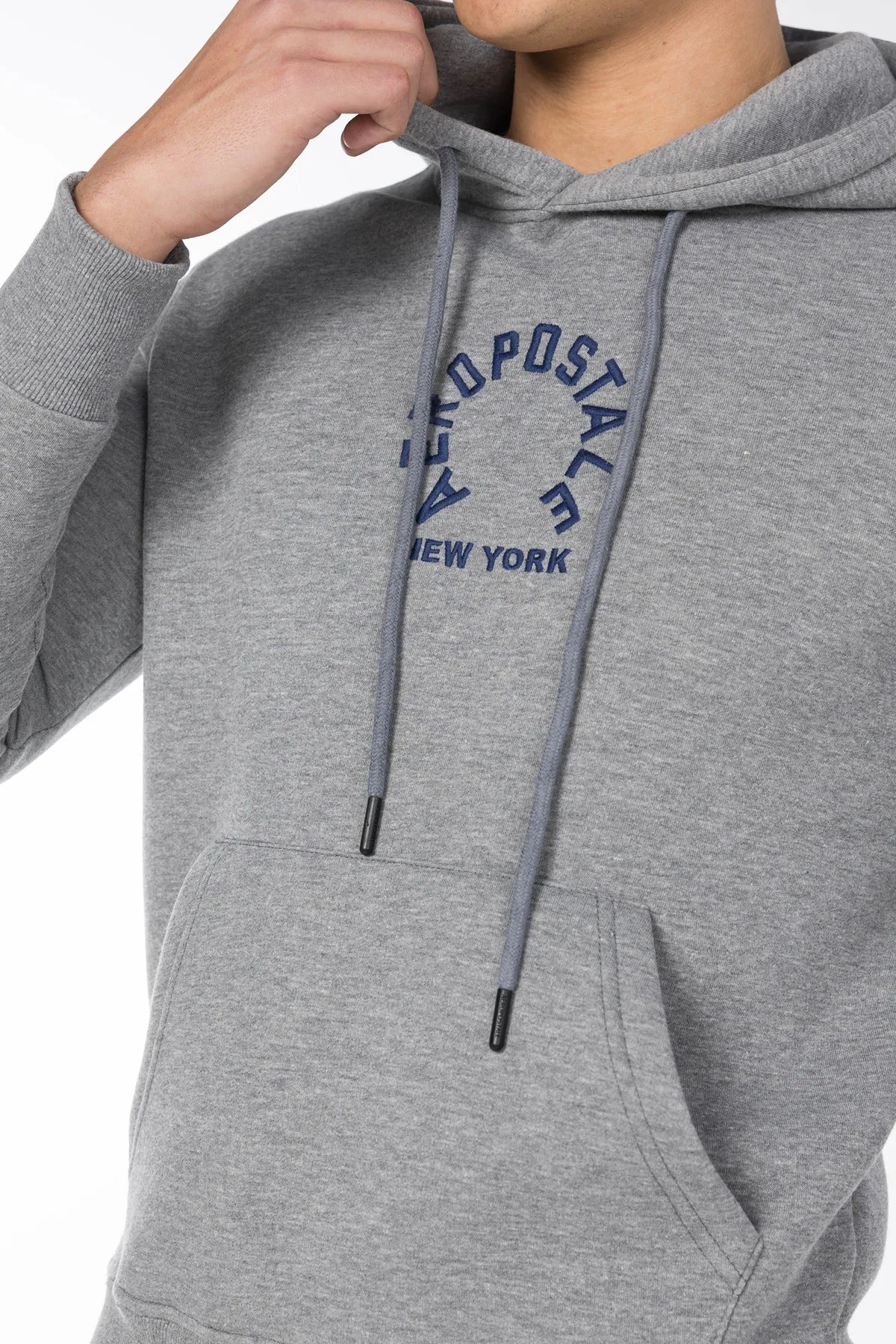 AEROPOSTALE NEW YORK CIRCLE HOODIE-MEDGREY