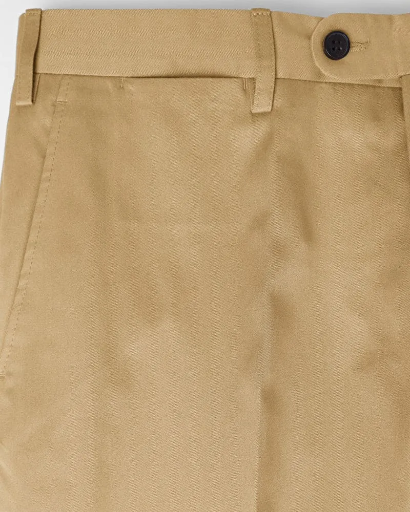 Beige Cotton Trousers