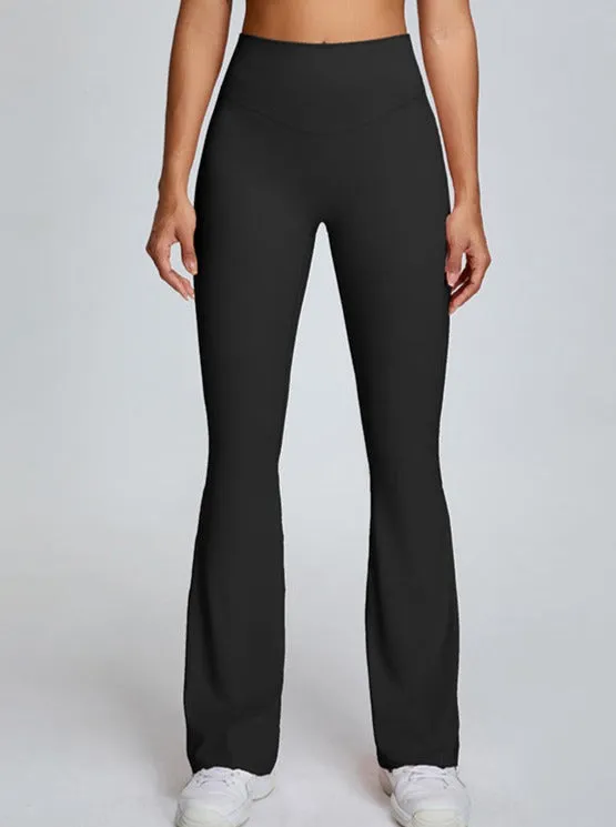 Black High-Waist Tummy Control Micro Large Yoga Pants
