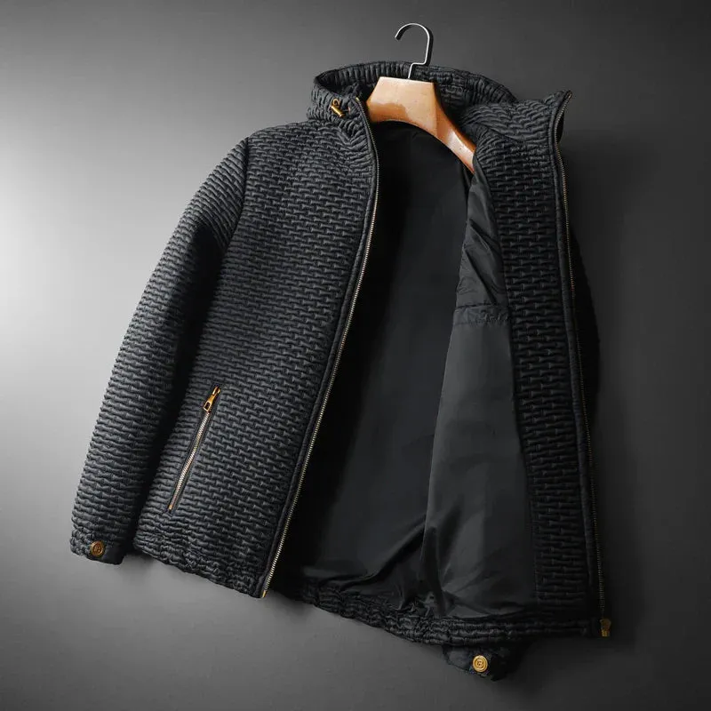 Black Micro-Quilted Jacket