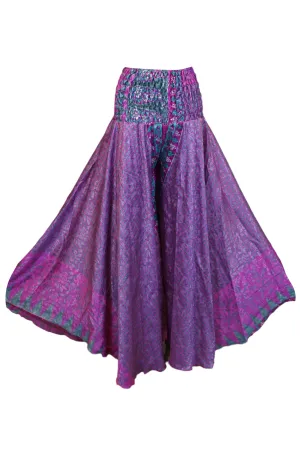 Bohemian Purple Wide-Leg Palazzo Pants – Effortlessly Flowy & Chic SM