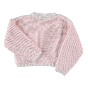 Cardigan Knit Pink Pale White