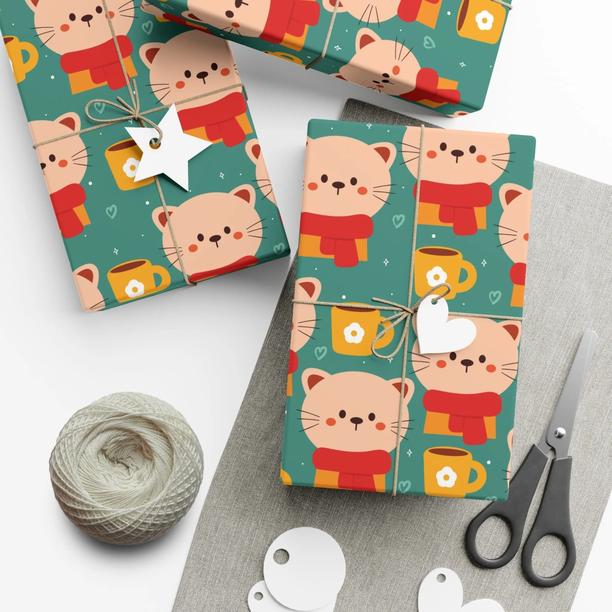 Cats in Scarves Gift Wrap