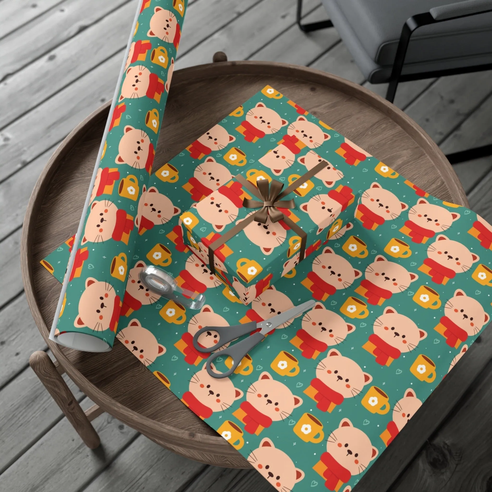 Cats in Scarves Gift Wrap