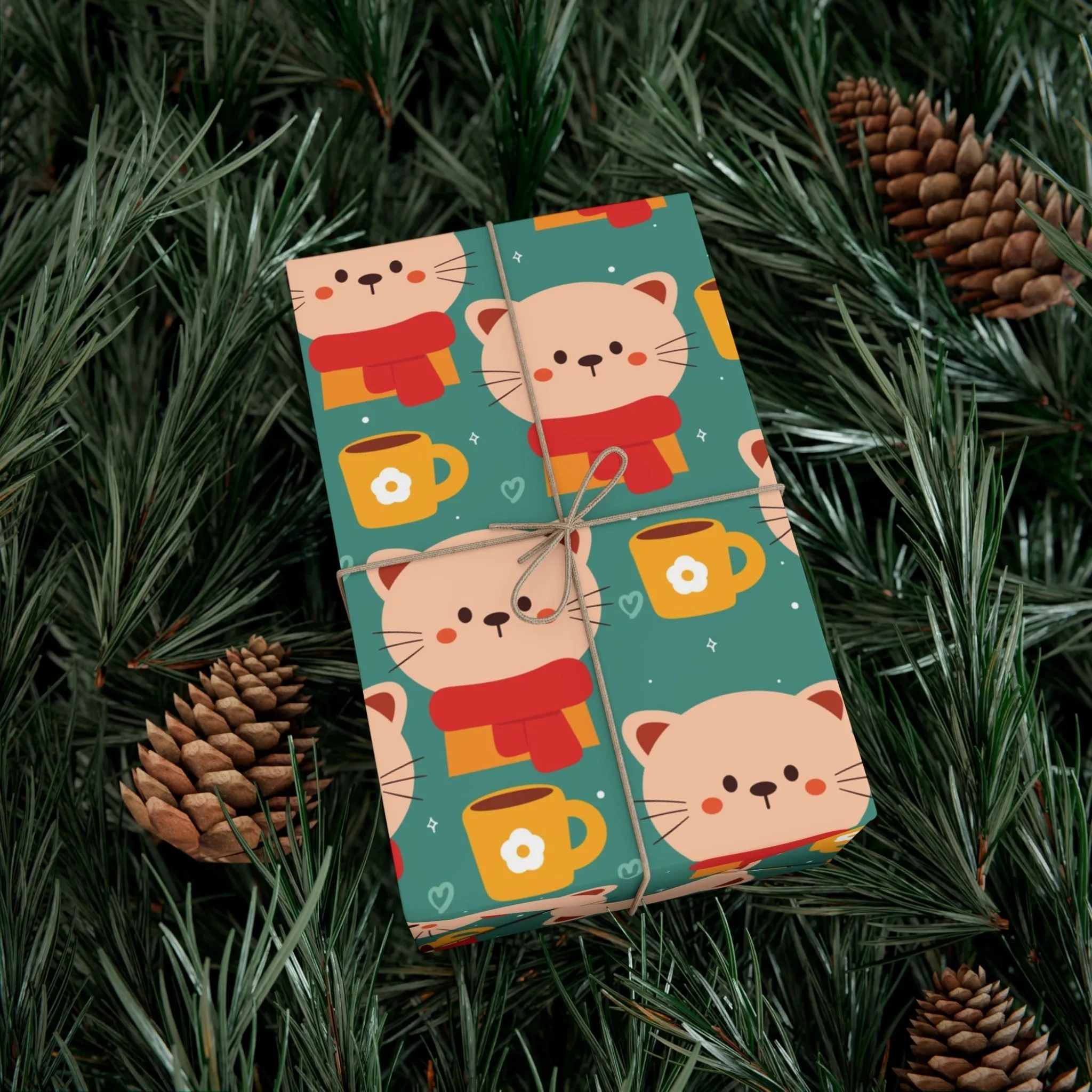 Cats in Scarves Gift Wrap