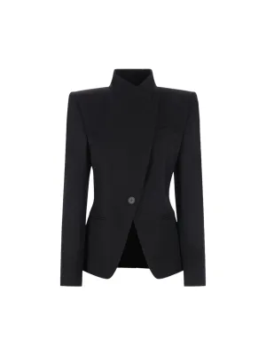 Cavalry Twill Spliced Blazer