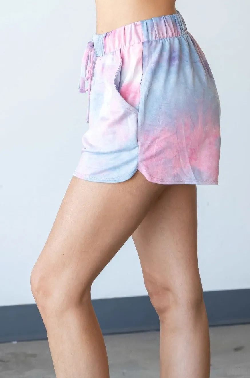 Cotton Candy Tie Dye Shorts
