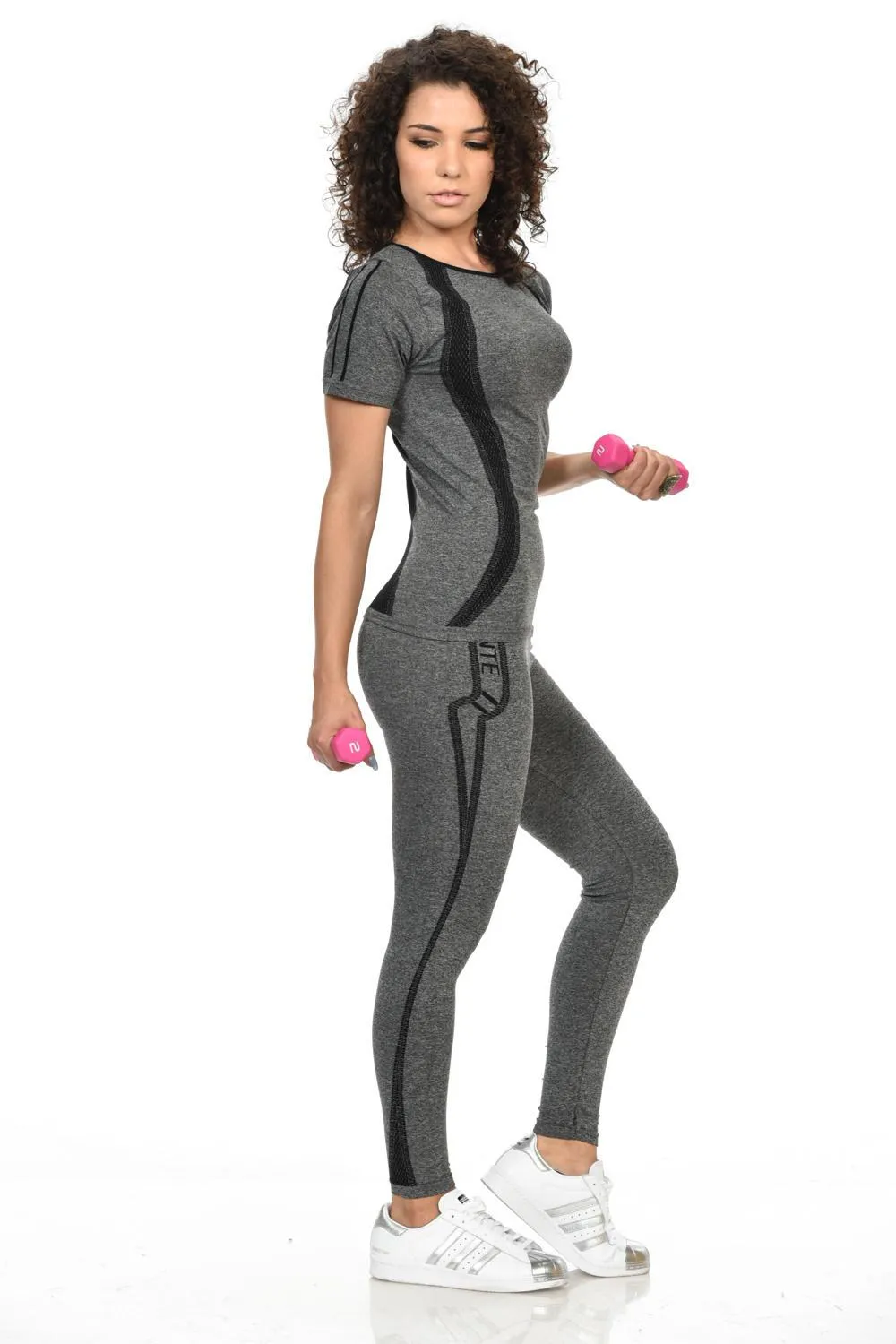 Diamante Women's Power Flex Yoga Pant Legging Sportswear - Style C163
