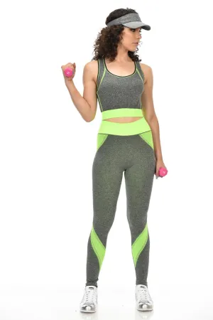 Diamante Women's Power Flex Yoga Pant Legging Sportswear - Style C170