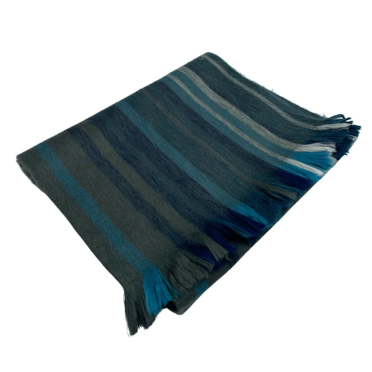 Elegant Cozy Striped Alpaca Wool Scarf