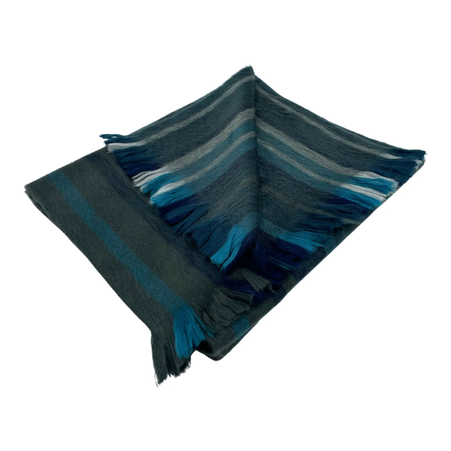 Elegant Cozy Striped Alpaca Wool Scarf