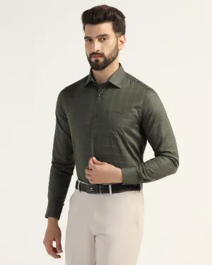 Formal Olive Check Shirt - Carman Formal Olive Check Shirt - Carman