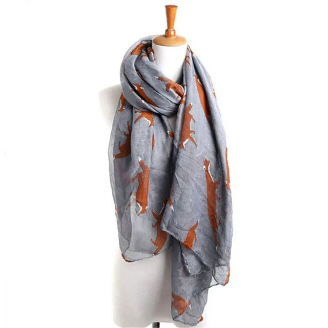Fox Trot Voile Scarf