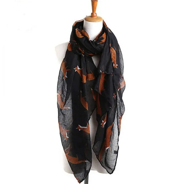 Fox Trot Voile Scarf