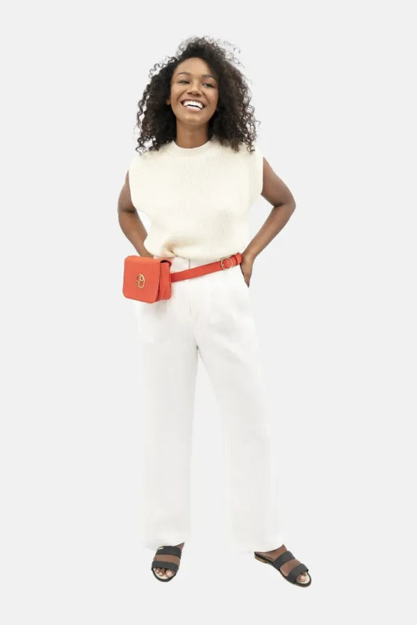 French Riviera NCE Wide Leg Pants In Porcelain