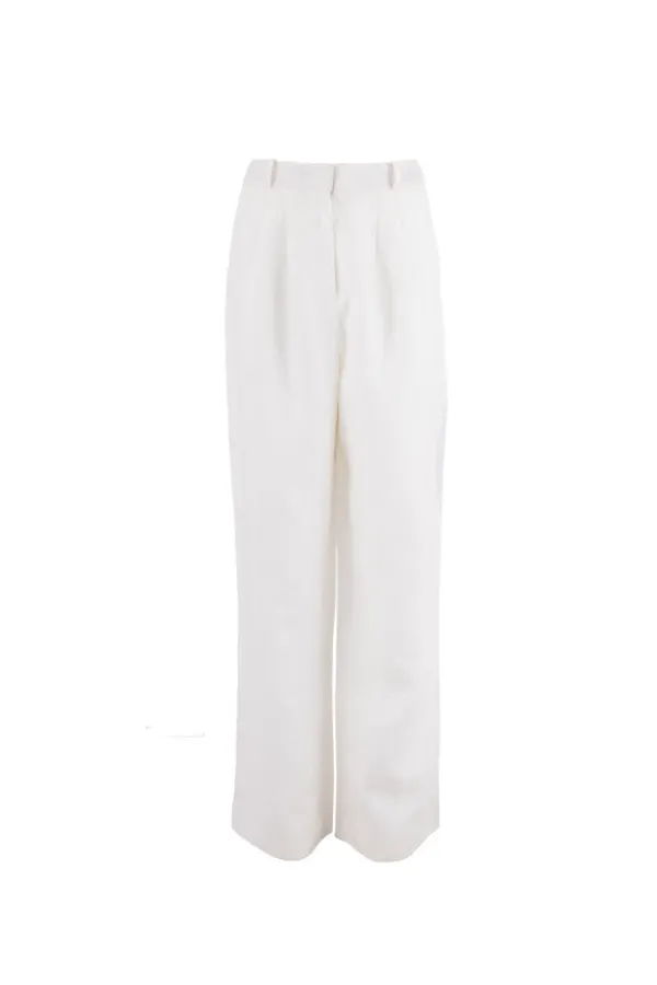 French Riviera NCE Wide Leg Pants In Porcelain