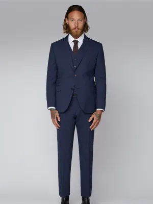 Gibson London Blue Semi Plain Trousers