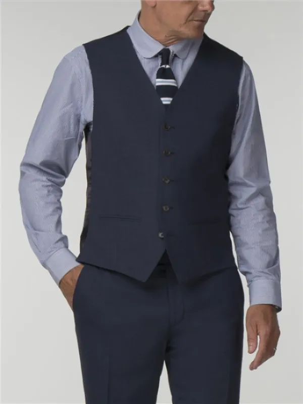 Gibson London Blue Semi Plain Trousers