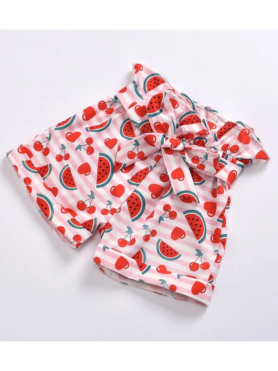 Girls Fruit Print 2-Piece Set