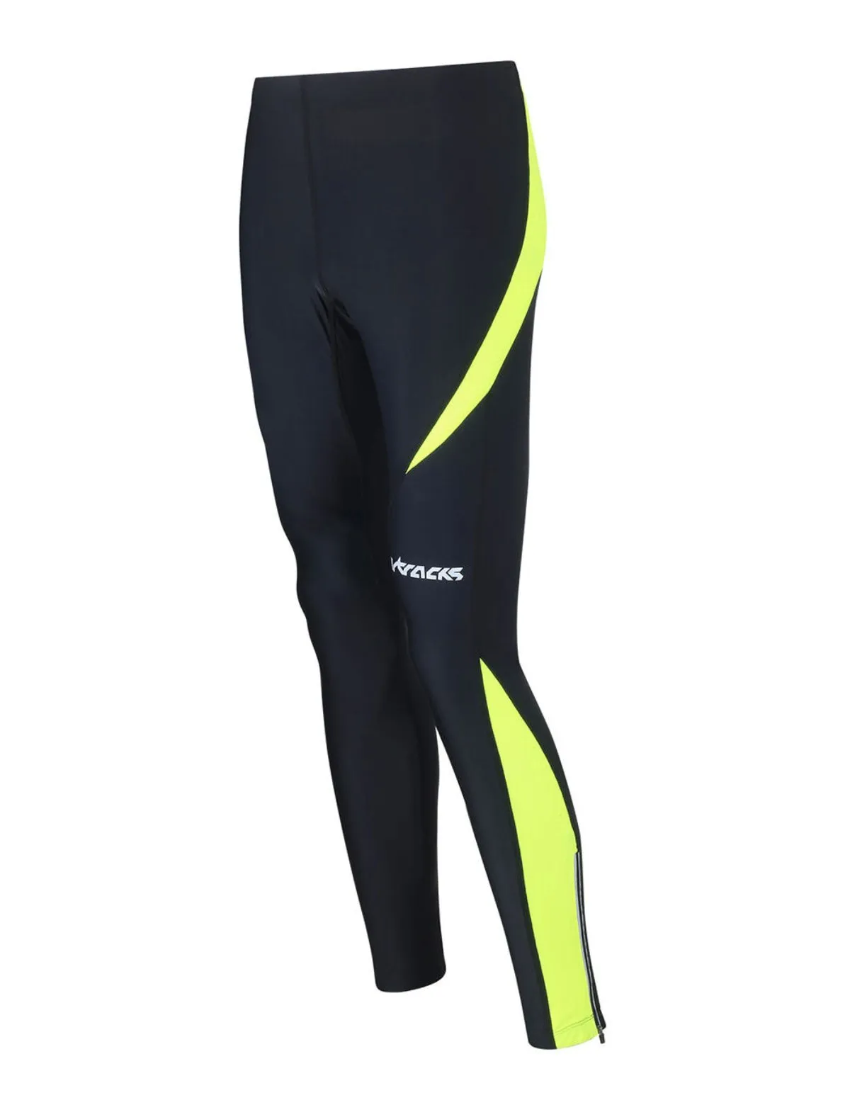 Herren Laufhose Tight Lang Pro Schwarz Neon
