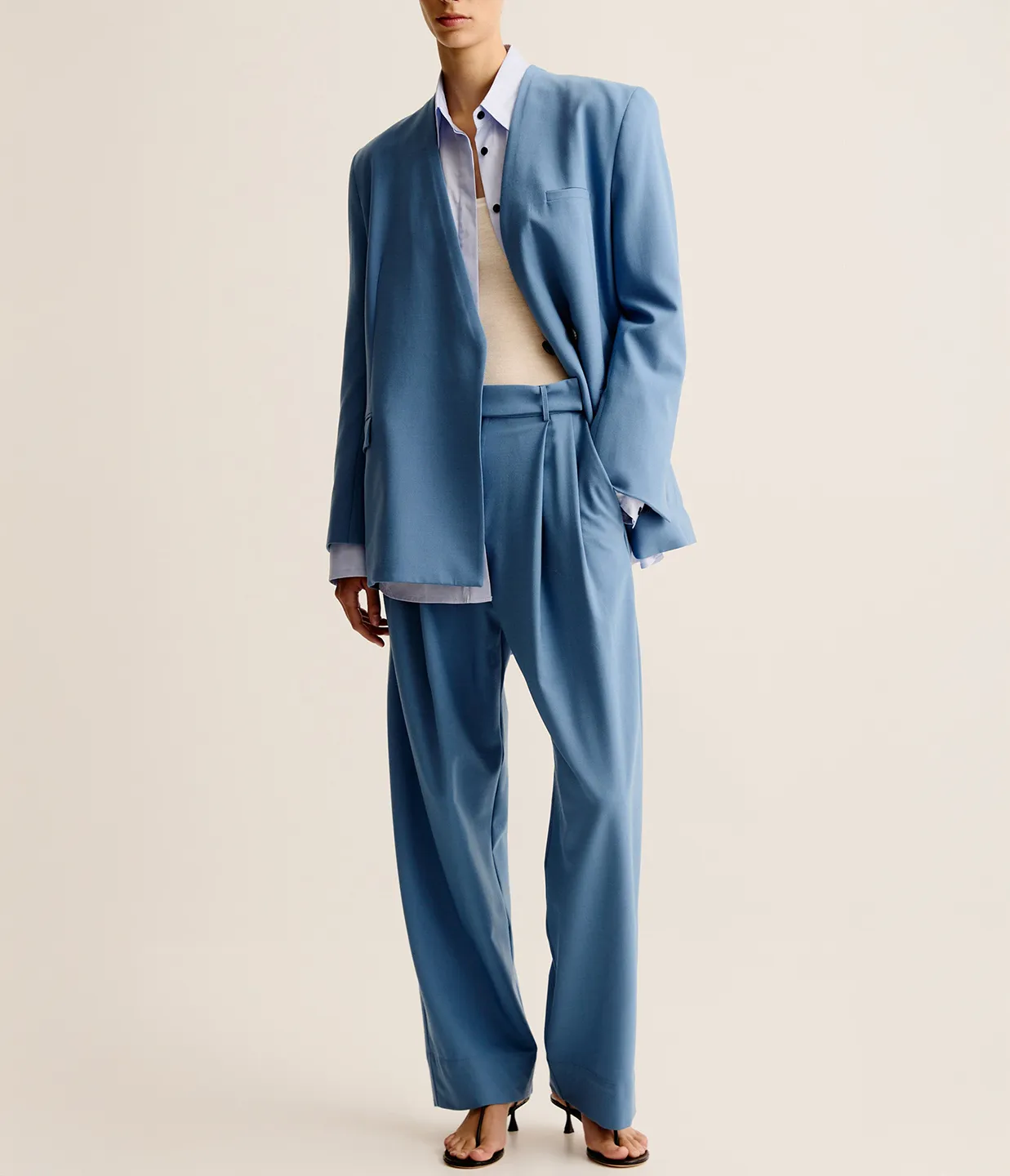 Homme Trousers in Blue Jay