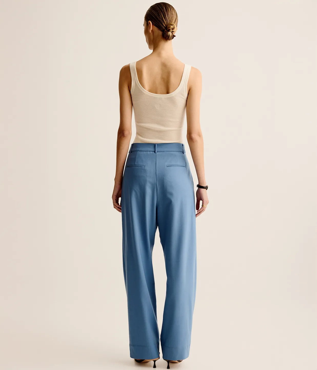 Homme Trousers in Blue Jay