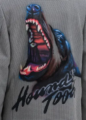 Houndstooth Pe/W Hand-Painted Long Tailored Jacket