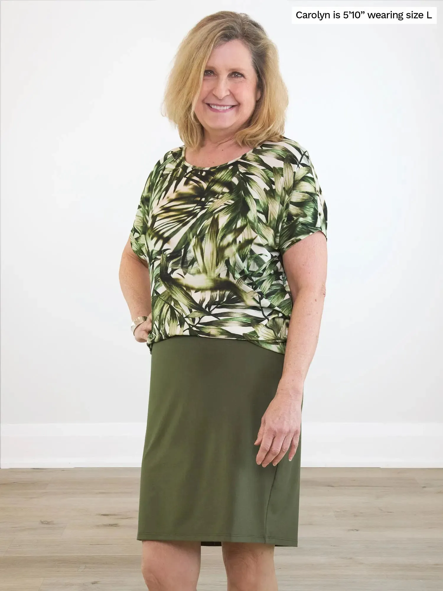 Jilly pull-on pencil skirt