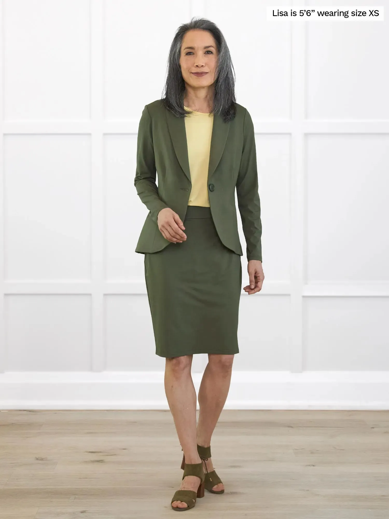Jilly pull-on pencil skirt