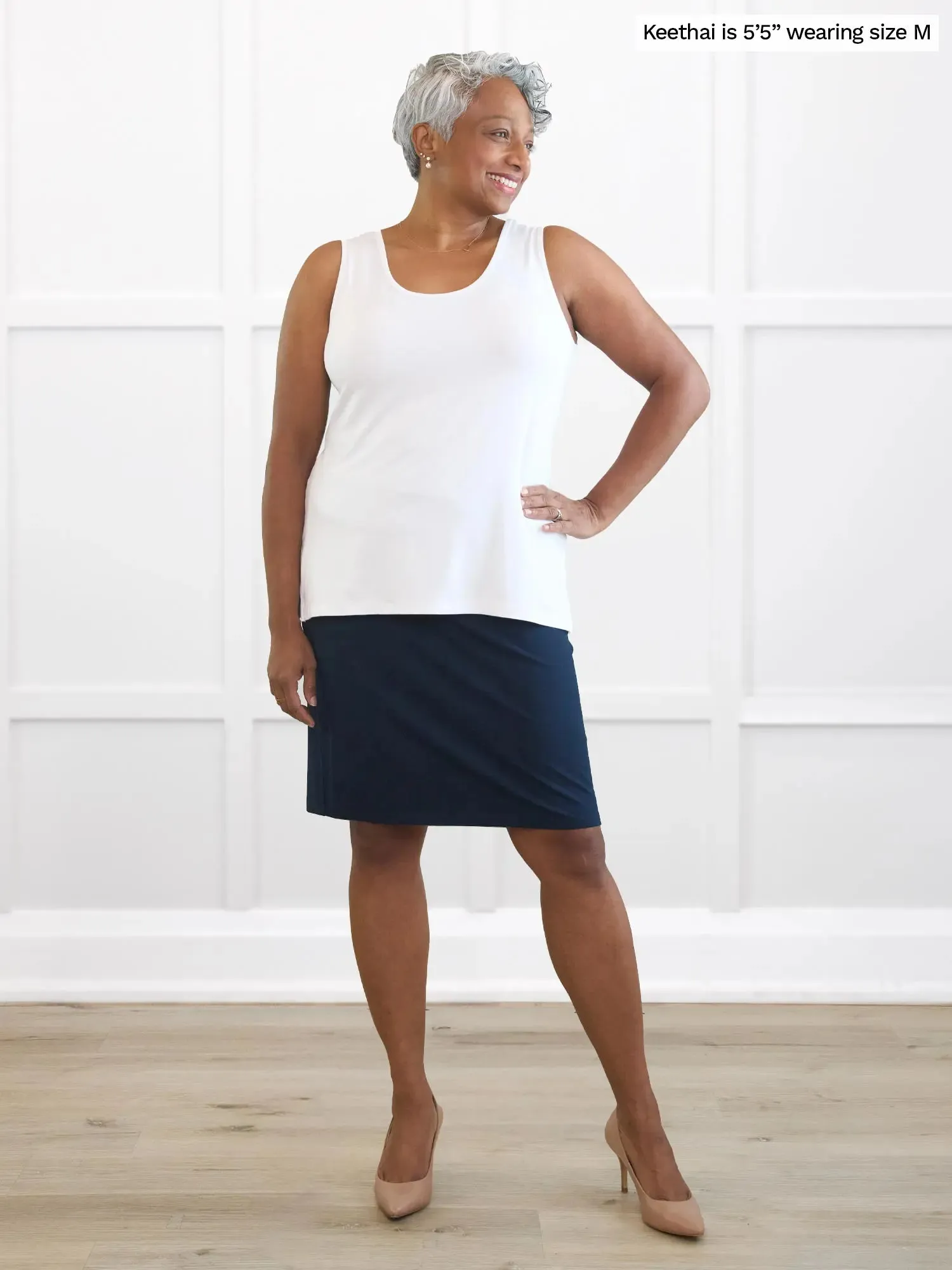 Jilly pull-on pencil skirt