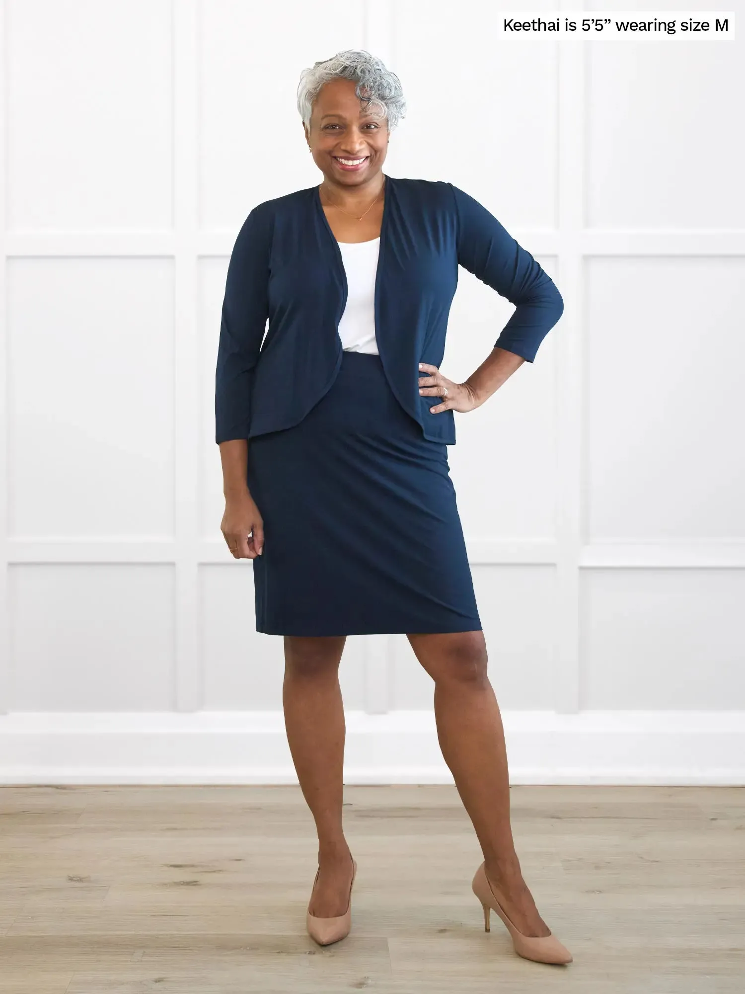 Jilly pull-on pencil skirt