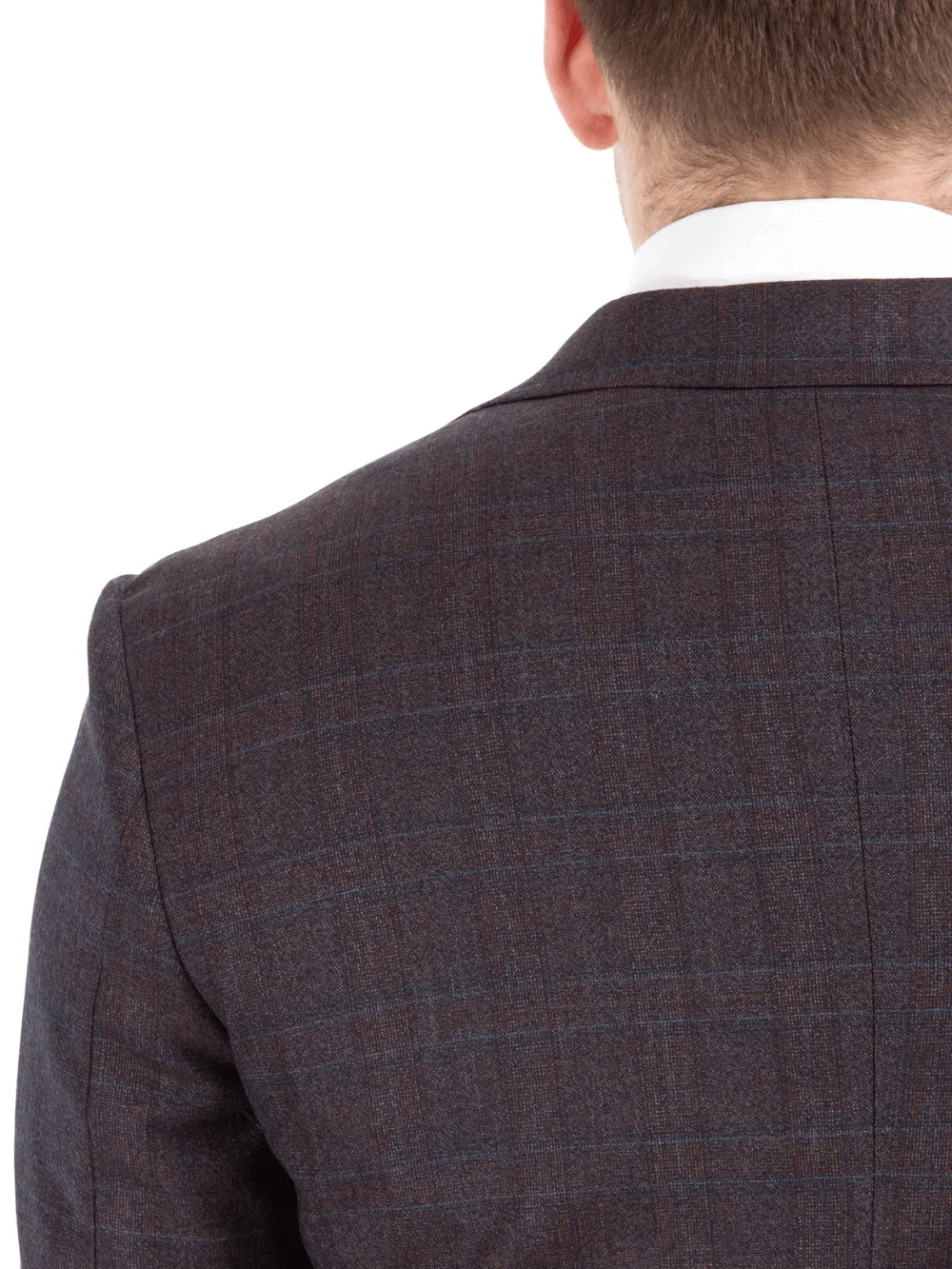 John Varvatos Half-Canvassed Burgundy Two Button Wool Blend Suit