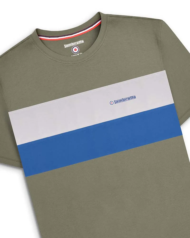 Lambretta Mens Panelled Casual T-Shirt