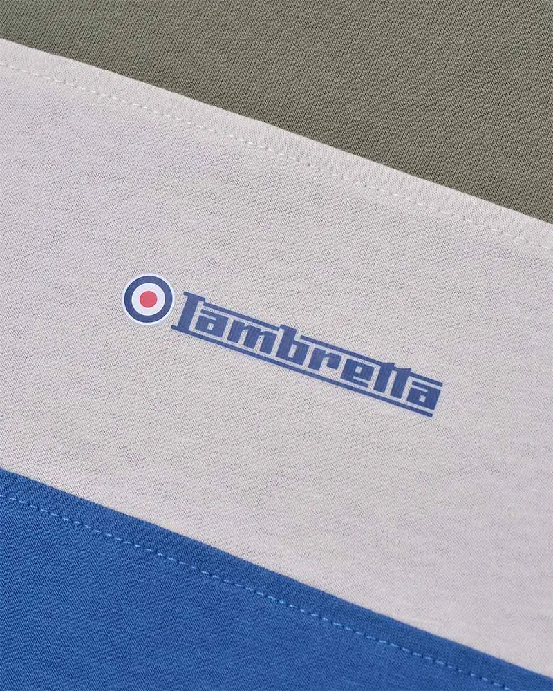 Lambretta Mens Panelled Casual T-Shirt