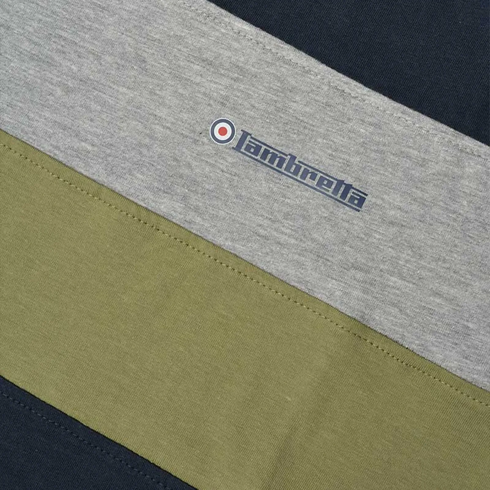 Lambretta Mens Panelled Casual T-Shirt