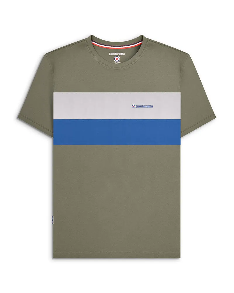 Lambretta Mens Panelled Casual T-Shirt