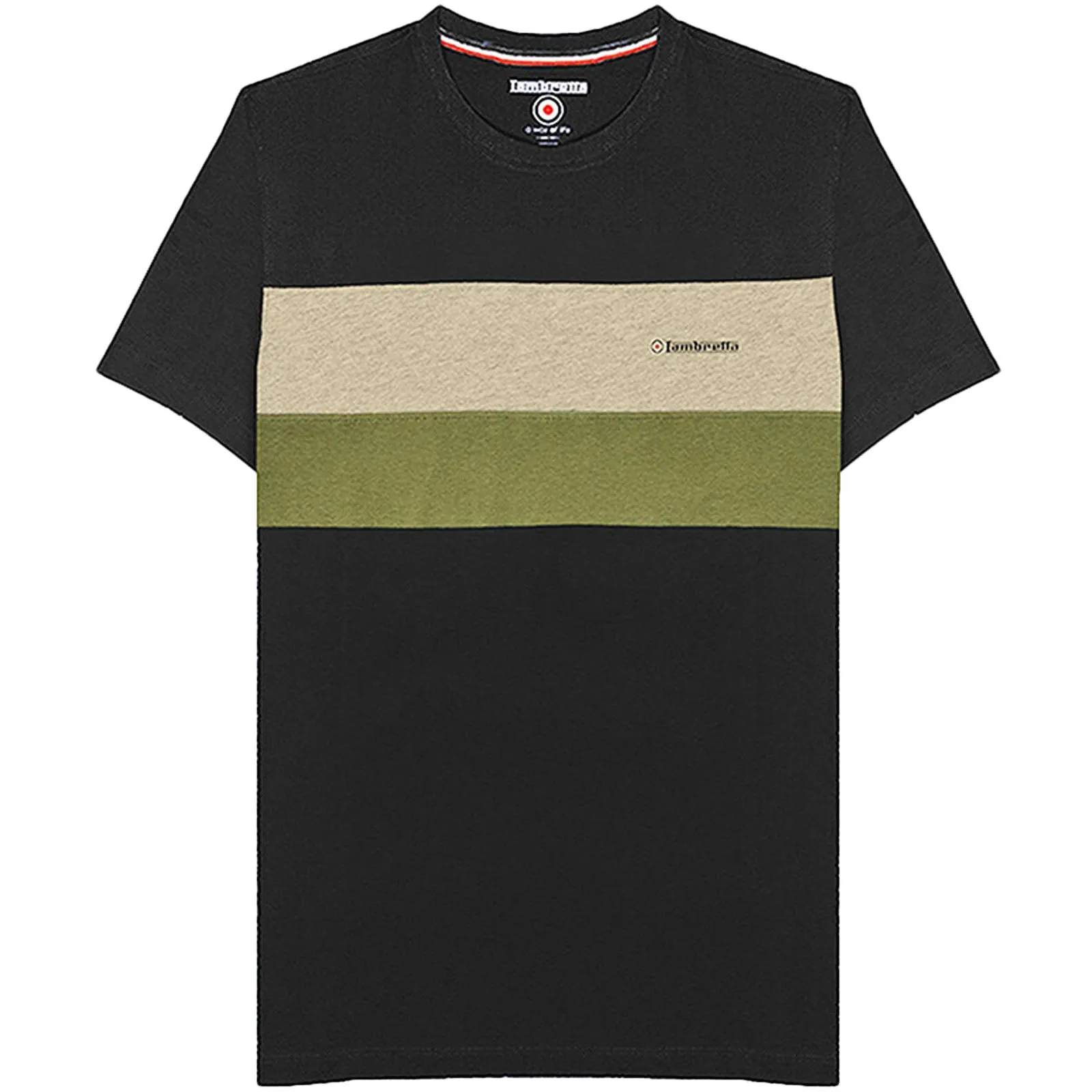 Lambretta Mens Panelled Casual T-Shirt