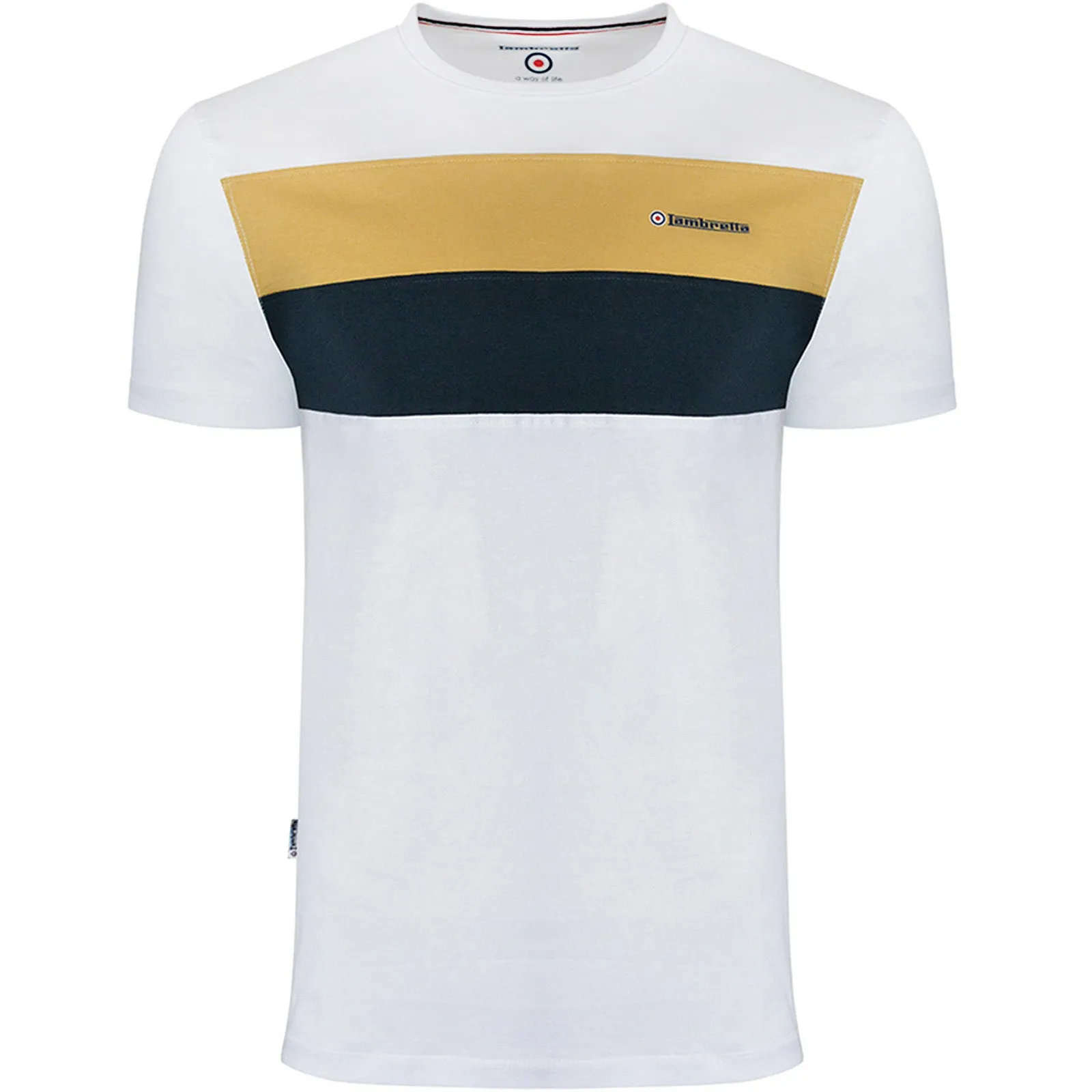Lambretta Mens Panelled Casual T-Shirt