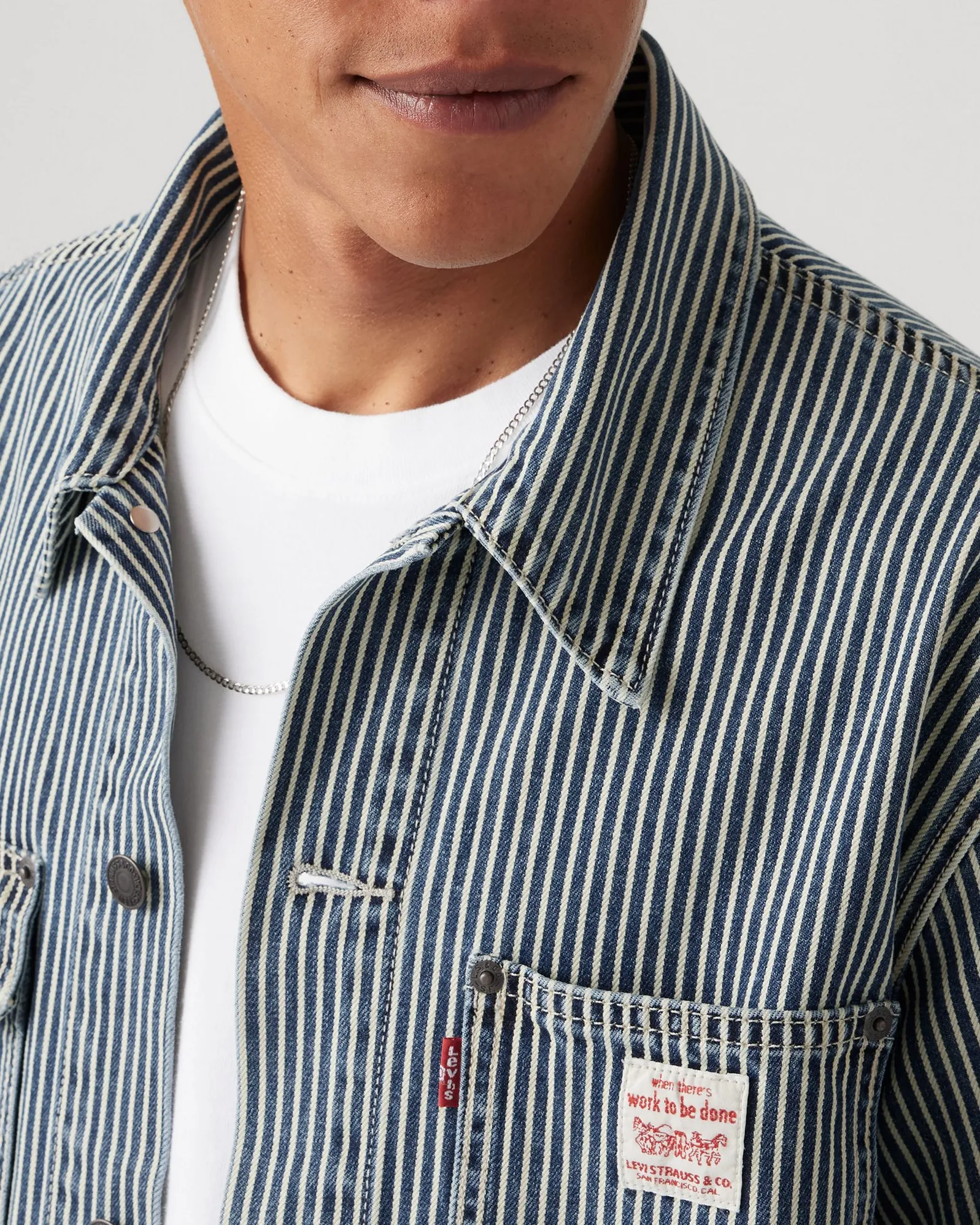 Levi's® Workwear Sunrise Trucker Jacket - Aged Railroad Stripe