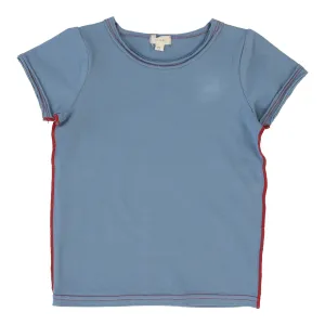 LIL LEGS BLUE BASIC GIRL TEE SHORT SLEEVE