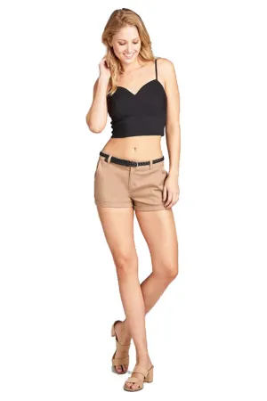 Low Rise Cuffed Walking Shorts