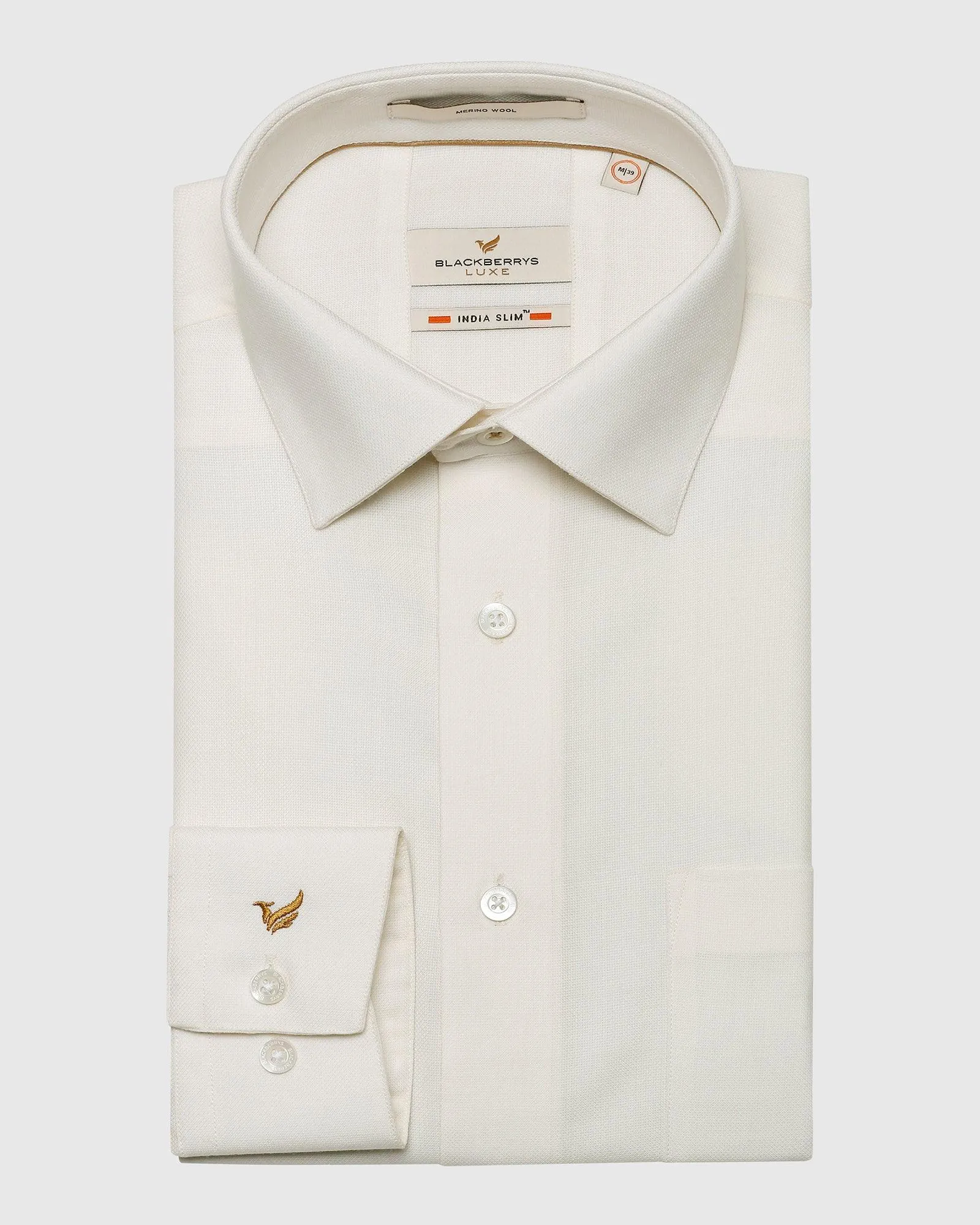 Luxe Formal Cream Solid Shirt - York