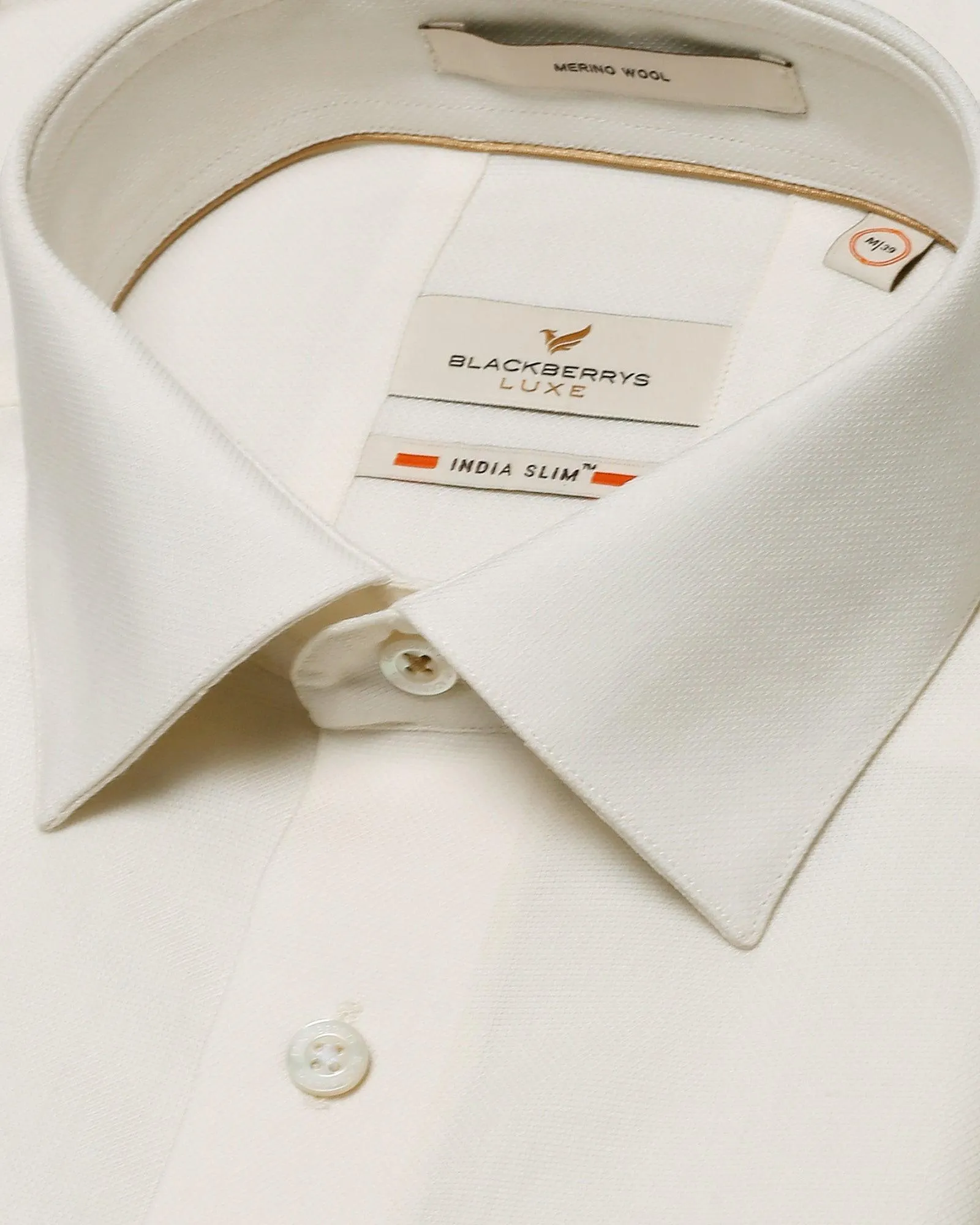 Luxe Formal Cream Solid Shirt - York