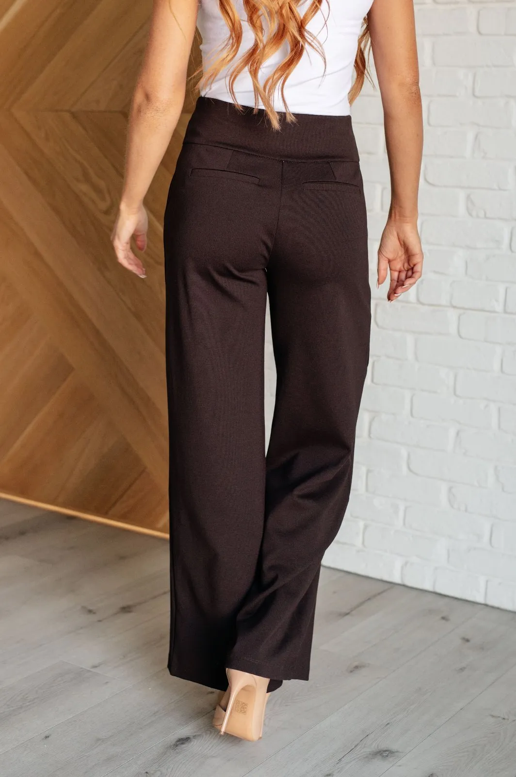 Magic Wide Leg Pants in Brown