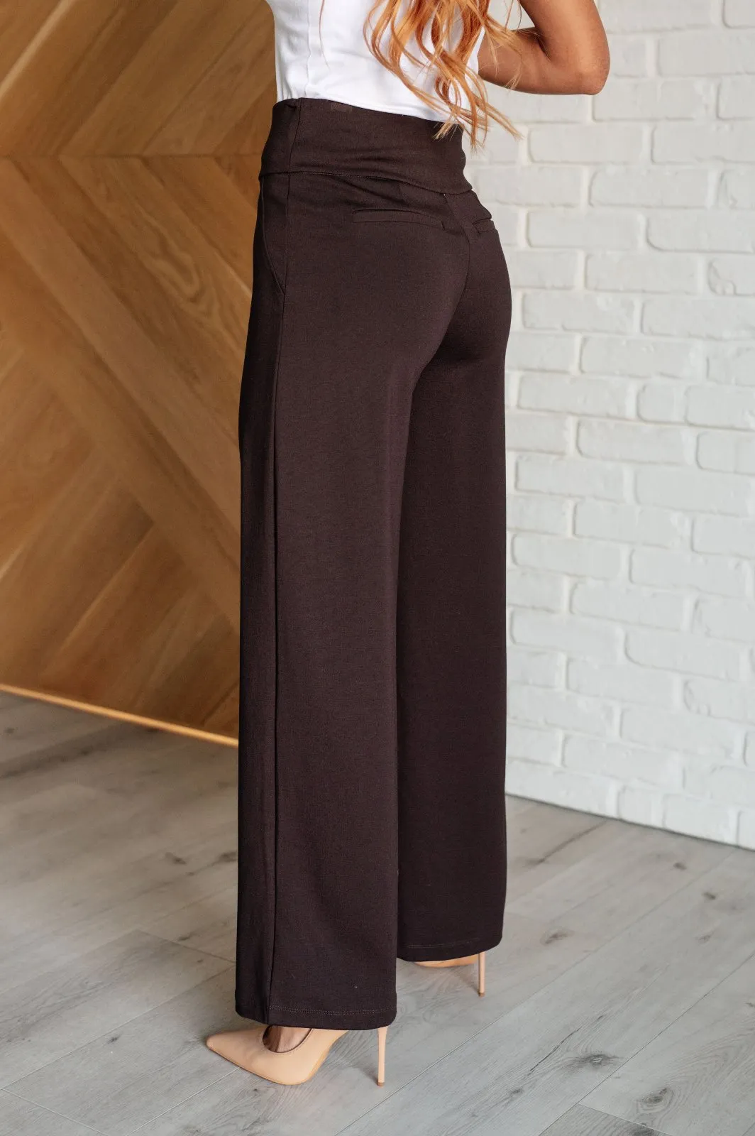 Magic Wide Leg Pants in Brown